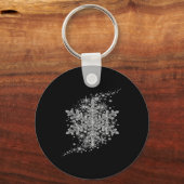 Porte-clés Winter Wonderland Snowflake Holiday Design For Men (Recto)