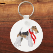 Porte-clés Wire Fox Terrier en écharpe (Recto)