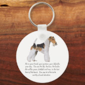 Porte-clés Wire Fox Terrier Mémoire / Dedication MALE (Recto)