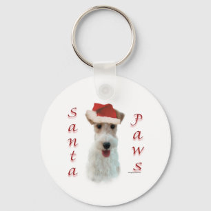 Porte-clés Wire Fox Terrier Père Noël Paws