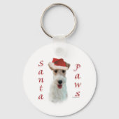 Porte-clés Wire Fox Terrier Père Noël Paws (Verso)