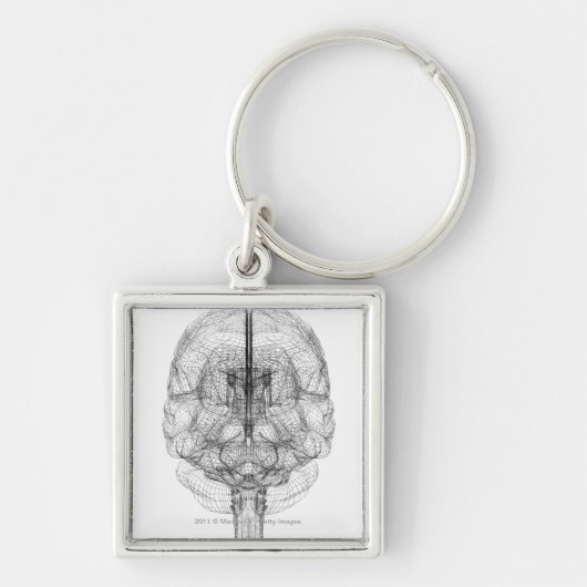 Porte-clés Wireframe du cerveau (Devant)