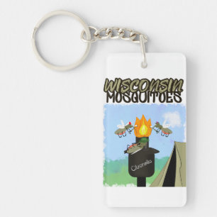 Porte-clés Wisconsin Mosquitoes Cartoon