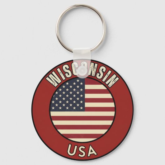 Porte-clés Wisconsin United States of America (Recto)