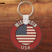 Porte-clés Wisconsin United States of America (Verso)