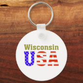 Porte-clés Wisconsin USA ! (Recto)