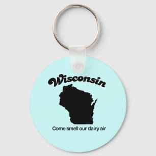 Porte-clés Wisconsin - Venez sentir notre air laitier