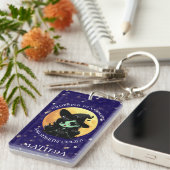 Porte-clés Witchy Green Vibes Personalized Name (Devant droit)