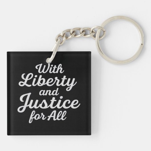 Porte-clés With Liberty and Justice for All Protest Freedom (Dos)