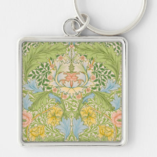 Porte-clés Wm Morris Myrtle Floral Art Nouveau Pastel