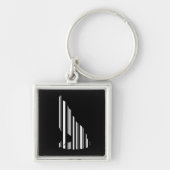 Porte-clés WOLF BAR CODE Modèle de code-barres Howl (Devant)