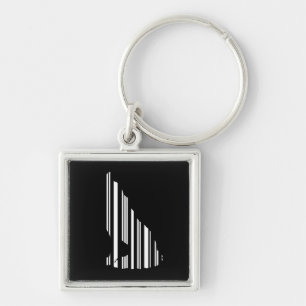 Porte-clés WOLF BAR CODE Modèle de code-barres Howl
