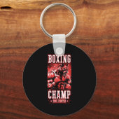 Porte-clés Wolf Boxing Champ _ Boxer Fighter Motivation  (Recto)