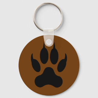 Porte-clés Wolf Empreinte de patte double face