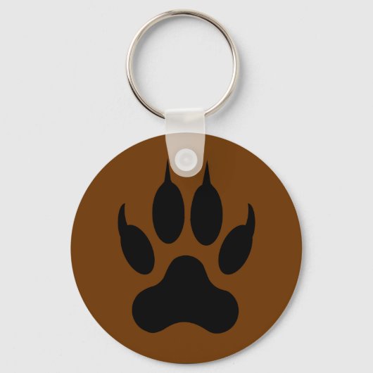 Porte-clés Wolf Empreinte de patte double face (Recto)