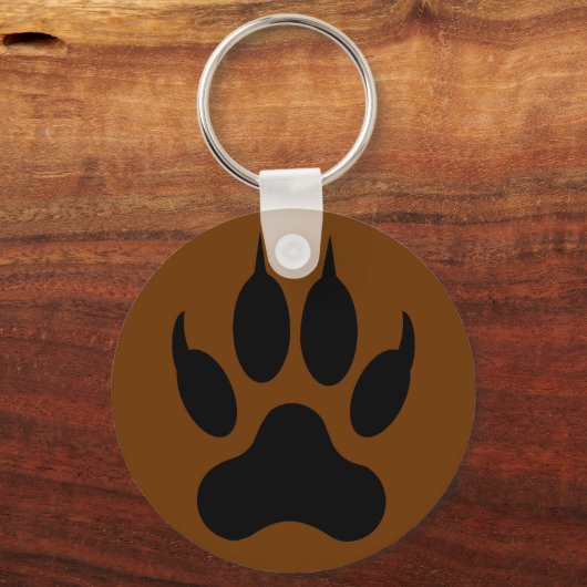 Porte-clés Wolf Empreinte de patte double face (Verso)