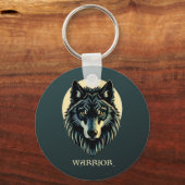 Porte-clés Wolf face fenrir guerrier tribal sans crainte fenr (Recto)