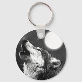 Porte-clés Wolf Howling à Moon