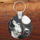 Porte-clés Wolf Howling à Moon (Recto)