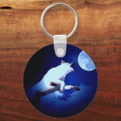 Porte-clés Wolf Howling à Moon (Recto)