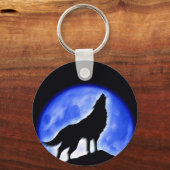 Porte-clés Wolf Howling à Moon (Recto)