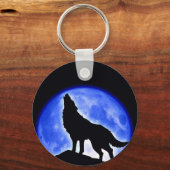 Porte-clés Wolf Howling à Moon (Recto)