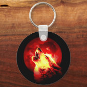 Porte-clés Wolf Howling à Red Night (Recto)