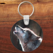 Porte-clés Wolf Howling Loup solitaire (Recto)