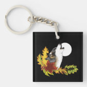 Porte-clés Wolf Howling Moon (Devant)