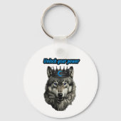 Porte-clés wolf king unlock your power (Recto)