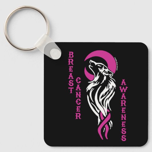 Porte-clés Wolf/Lune...Cancer du sein (Recto)