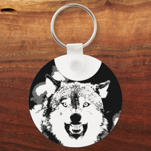 Porte-clés Wolf & Moon (Recto)