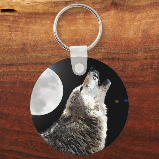 Porte-clés Wolf & Moon (Recto)