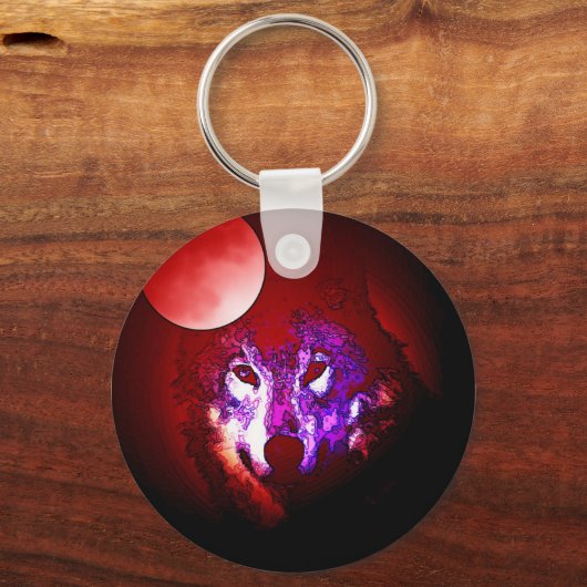 Porte-clés Wolf & Moon (Recto)