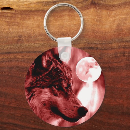 Porte-clés Wolf & Moon (Recto)