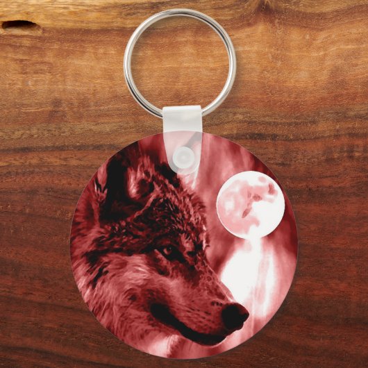 Porte-clés Wolf & Moon (Recto)