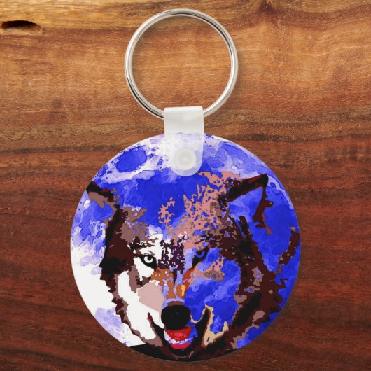 Porte-clés Wolf & Moon (Recto)