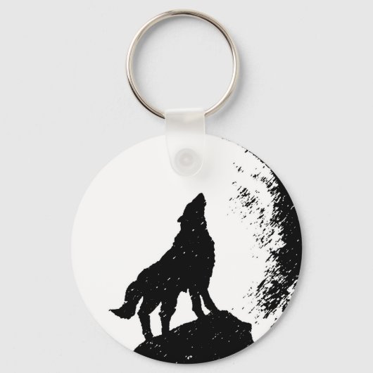 Porte-clés Wolf & Moon Silhoutte (Recto)