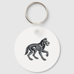 Porte-clés Wolf Skeleton Halloween
