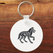Porte-clés Wolf Skeleton Halloween (Recto)
