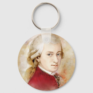 Porte-clés Wolfgang Amadeus Mozart im Aquarell Stil