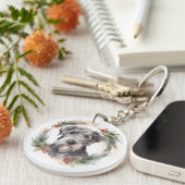 Porte-clés Wolfhound Festive Wreath (Devant droit)