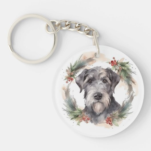 Porte-clés Wolfhound Festive Wreath (Devant)