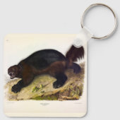 Porte-clés Wolverine ou Wolverene (Gulo gulo) par Audubon (Dos)