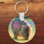 Porte-clés Wombat Funny mignonne Australian Nature Photograph (Recto)