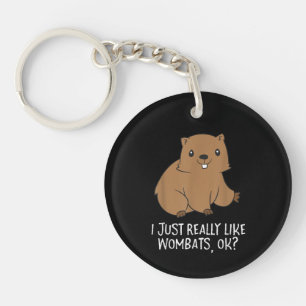 Porte-clés Wombats drôles J'aime vraiment beaucoup les wombat