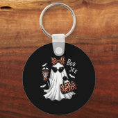 Porte-clés Womens Coquette Leopard Ghost Coffee Boo-jee Hallo (Recto)