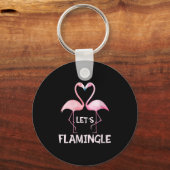 Porte-clés Womens Cute Let's Flamingle Nk Flamingo Summer Lov (Recto)