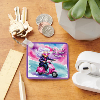 Porte-clés Women's Day Card - Funny Caricature 2 + your text