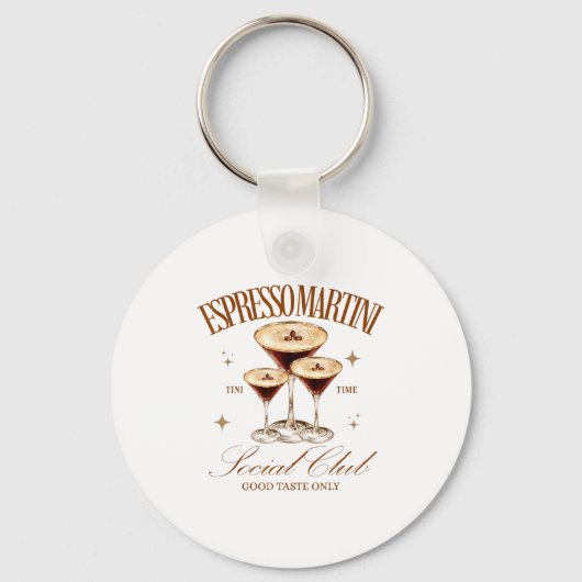 Porte-clés Womens Espresso Martini Social Club Drinking Tail  (Recto)